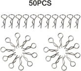 HOSIM 50pcs Durable Stainless RC Car Shell Body Clip Pins, 0.8mm Universal Replacement Pins for 1/12 1/16 1/18 1/24 Scale RC Vehicles